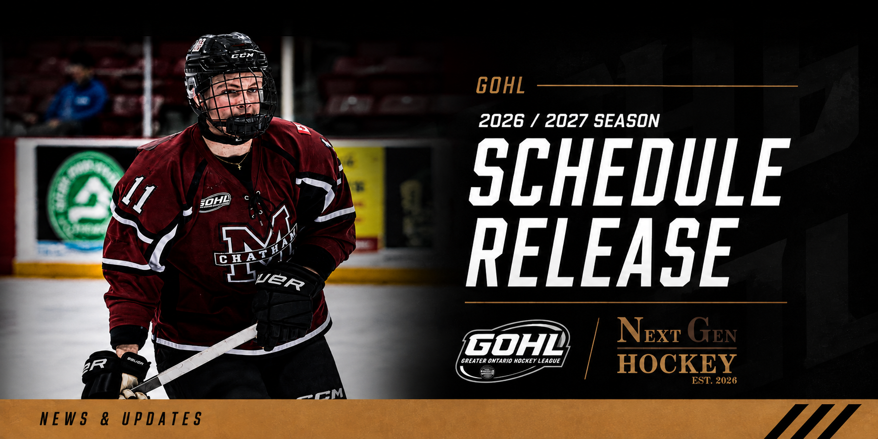 GOHL Releases 2026-27 Regular Season Schedule